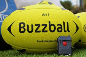 Size 3 Yeallow and Blacl Buzzball Rugby Training Ball| Kids Rugby Ball with remote control